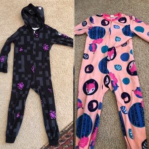 SOLD Two pairs of onesies Fox and Minecraft